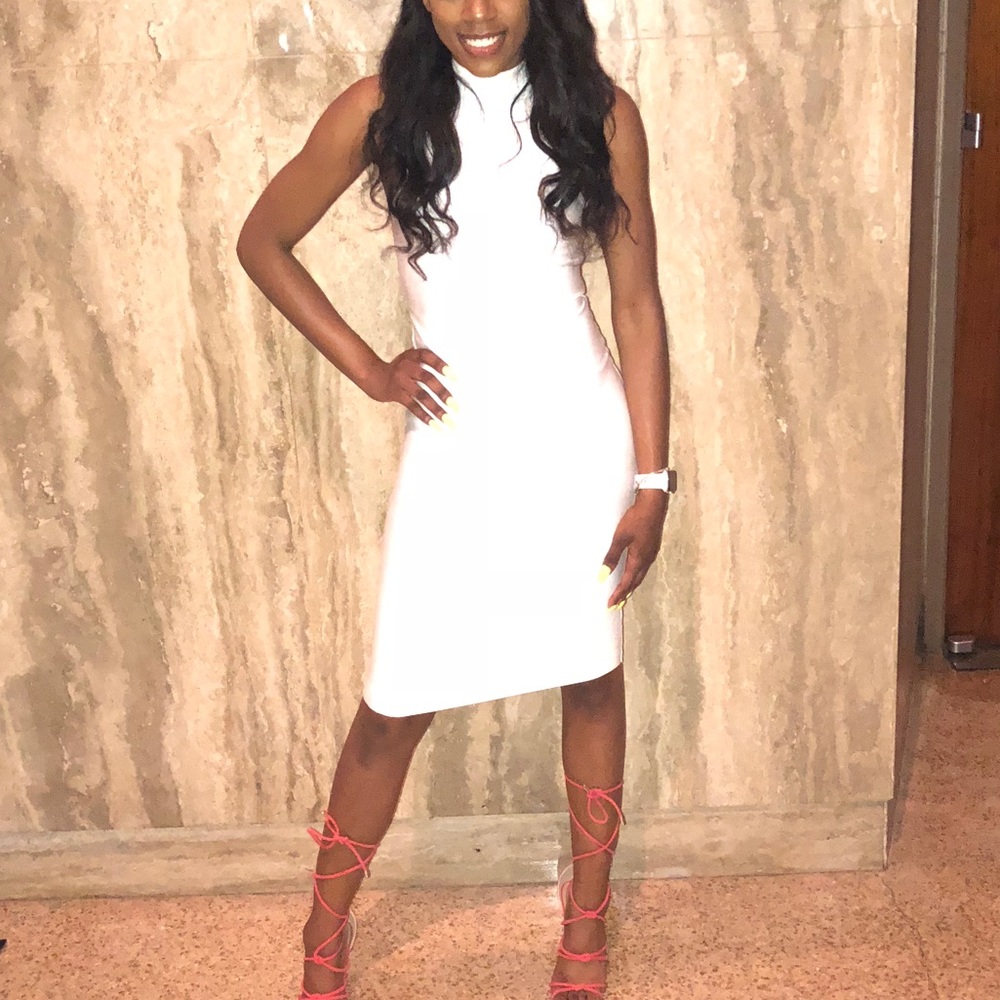 White bandage dress